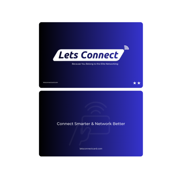 Black _ Dark Blue-Digital Business card with NFC QR code – Simple