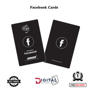NFC Facebook Business Card-Black and White-Simple