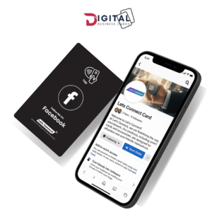 NFC Facebook Business Card-Black and White-Simple