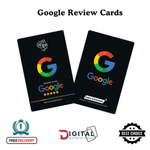 NFC Google Review Cards-Black and Titan White-Simple