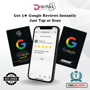 NFC Google Review Cards-Black and Titan White-Simple