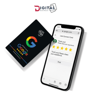 NFC Google Review Cards-Black and Titan White-Simple