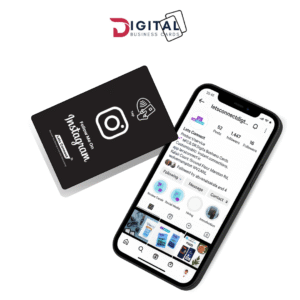 NFC Instagram Business Card-Black and White-Simple