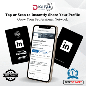 NFC Linkedin Business Card-Black and White-Simple