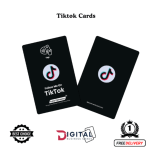 NFC TikTok Business Card-Black and Titan White-Simple