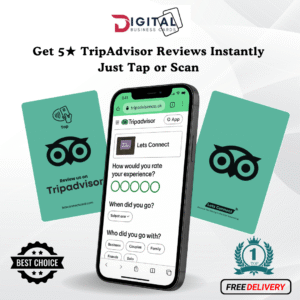 NFC Tripadvisor Review Cards-Aqua Green and Black-Simple