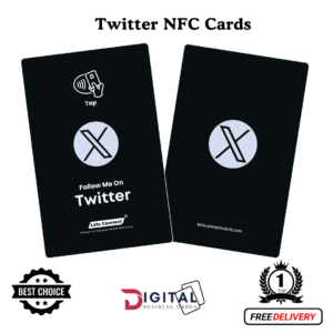 NFC Twitter Business Card-Black-Simple