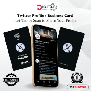 NFC Twitter Business Card-Black-Simple
