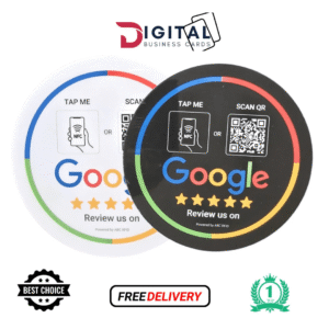 NFC & QR Google Review White and Black Stickers
