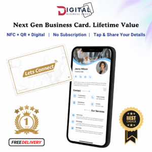 Next Gen NFC Digital Business Card-White-Name+QR
