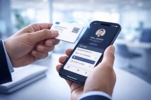 digital business cards for teams shared instantly via NFC tap