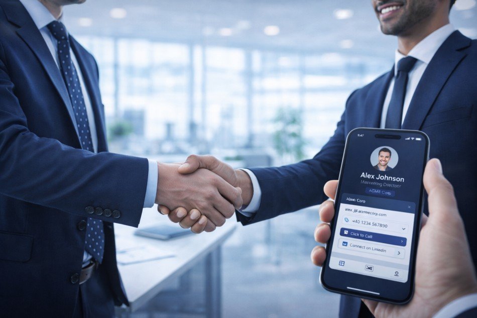 UK teams using digital business cards for teams across departments