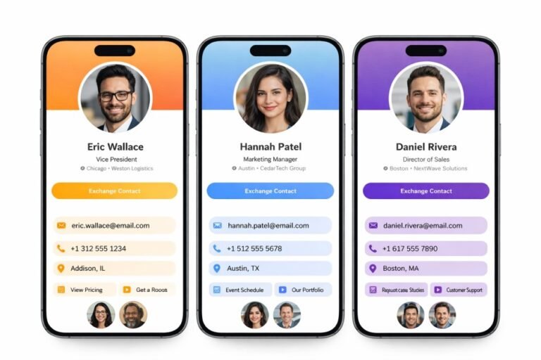 Digital business cards for teams.